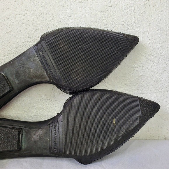 NARCISO RODRIGUEZ Mules Womens Size 7 US Snake Leather Pointy Toee Flat Shoes - Picture 11 of 12